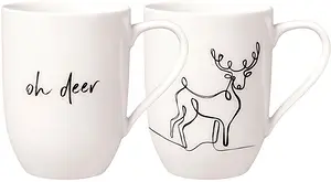 Mugg 28 cl Statement X-Mas set Reindeer 2-p Villeroy & Boch