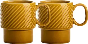 Kaffemugg Gul 2-pack Coffee & More Sagaform